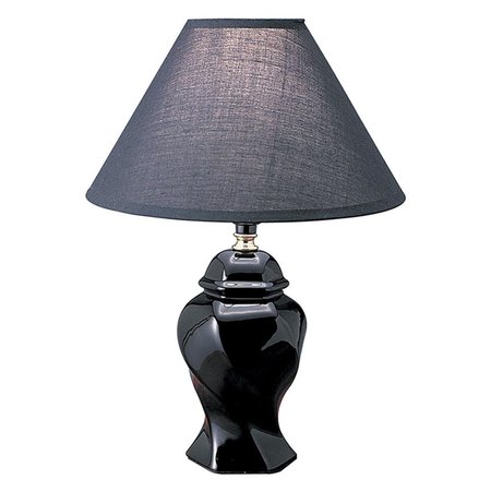 YHIOR 13 in. Ceramic Table Lamp - Black YH2629403